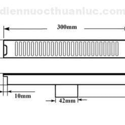 Thông số kỹ thuật Hố ga 10x30cm chống hôi INOX 304 EL-HG1030/HG16 Eurolife