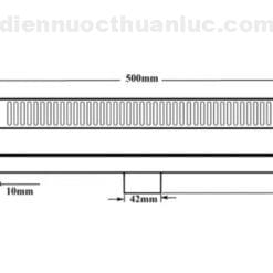 Thông số kỹ thuật Hố ga 10x50cm chống hôi INOX 304 EL-HG1050/HG18 Eurolife