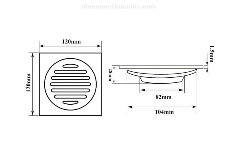 thong-so-ky-thuat-ho-ga-12x12cm-chong-hoi-inox-304-el-hg12-eurolife Thông số kỹ thuật hố ga 12x12cm chống hôi INOX 304 EL-HG12 Eurolife