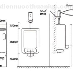 Thông số kỹ thuật vòi xả tiểu nam cảm ứng EL-A105 Eurolife