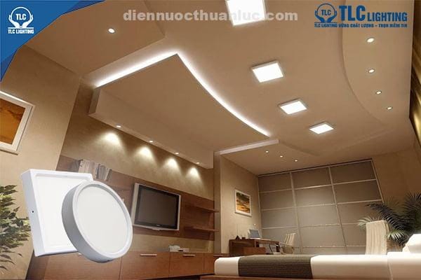 Đèn LED ốp trần TLC 24W vuông đơn sắc Đèn LED ốp trần TLC 24W vuông đơn sắc