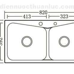 Thông số kỹ thuật chậu rửa chén EL-C8245 Eurolife