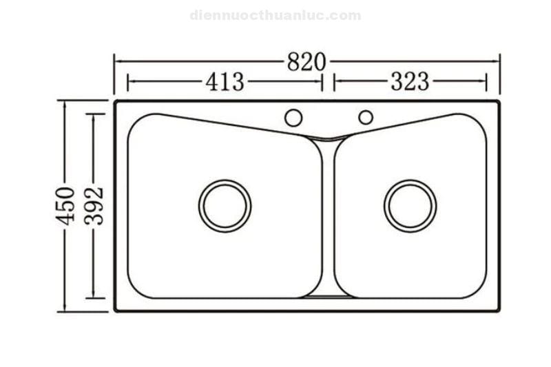 thong-so-ky-thuat-chau-rua-chen-el-c8245-eurolife Thông số kỹ thuật chậu rửa chén EL-C8245 Eurolife