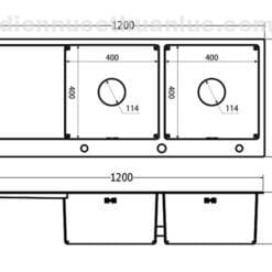 Thông số kỹ thuật Chậu Rửa Chén EL-LS12050 Eurolife