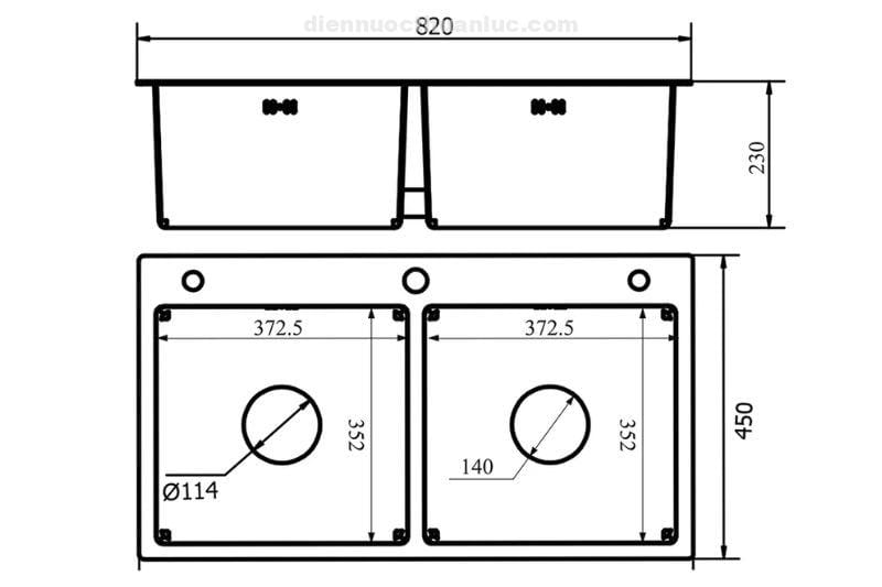 thong-so-ky-thuat-chau-rua-chen-el-ls8245-eurolife Thông số kỹ thuật Chậu rửa chén EL-LS8245 Eurolife