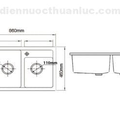 Thông số kỹ thuật Chậu rửa chén EL-QC8646 Eurolife