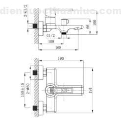 Thông số kỹ thuật Củ sen nóng lạnh EL-VERA 01 Eurolife