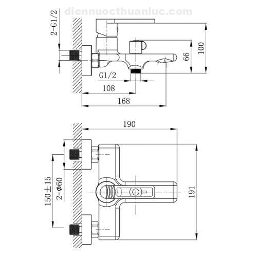 thong-so-ky-thuat-cu-sen-nong-lanh-el-vera-01-eurolife Thông số kỹ thuật Củ sen nóng lạnh EL-VERA 01 Eurolife
