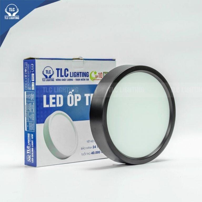 Đèn LED ốp trần TLC 12W tròn đơn sắc Đèn LED ốp trần TLC 12W tròn đơn sắc